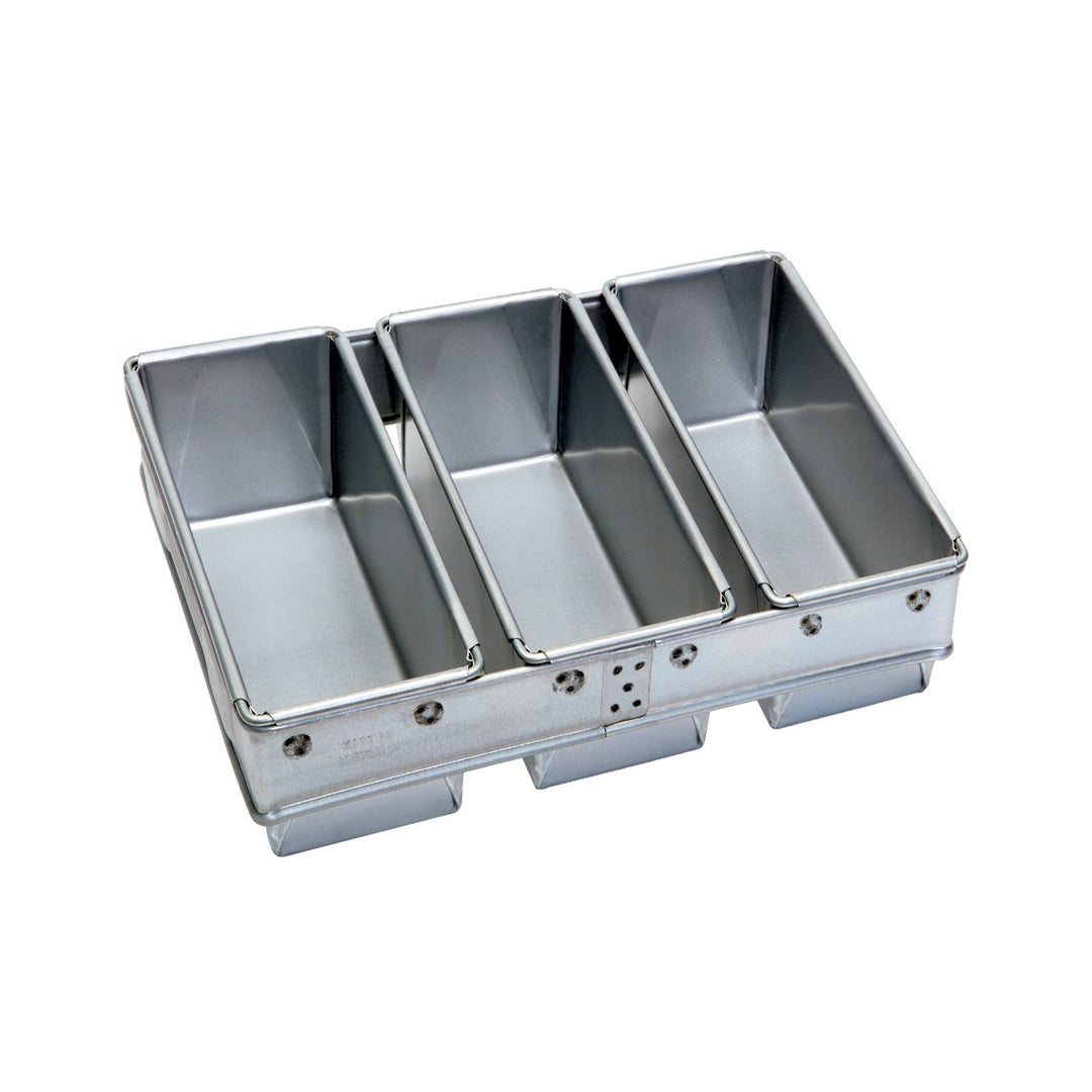 680g Bread Pan Set — Non-Stick Teflon Coated (3-Tin, 122B, Steam-Release) — Mackies Bakeware, Australia