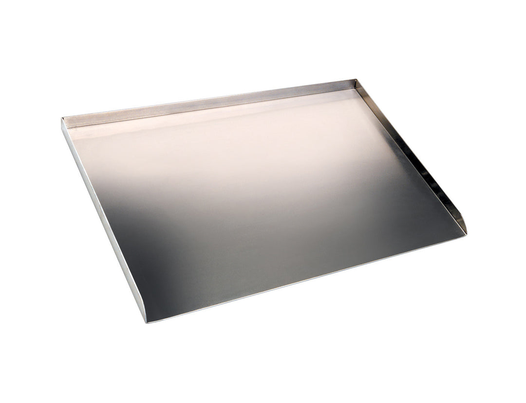 16" (406mm) 3-Sided Flat Baking Tray, Long Side Open — Aluminium (AL406) — Mackies Bakeware, Australia