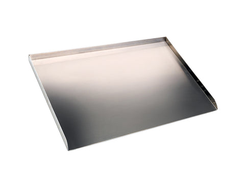 16" (406mm) 3-Sided Flat Baking Tray, Long Side Open — Aluminium (AL406) — Mackies Bakeware, Australia