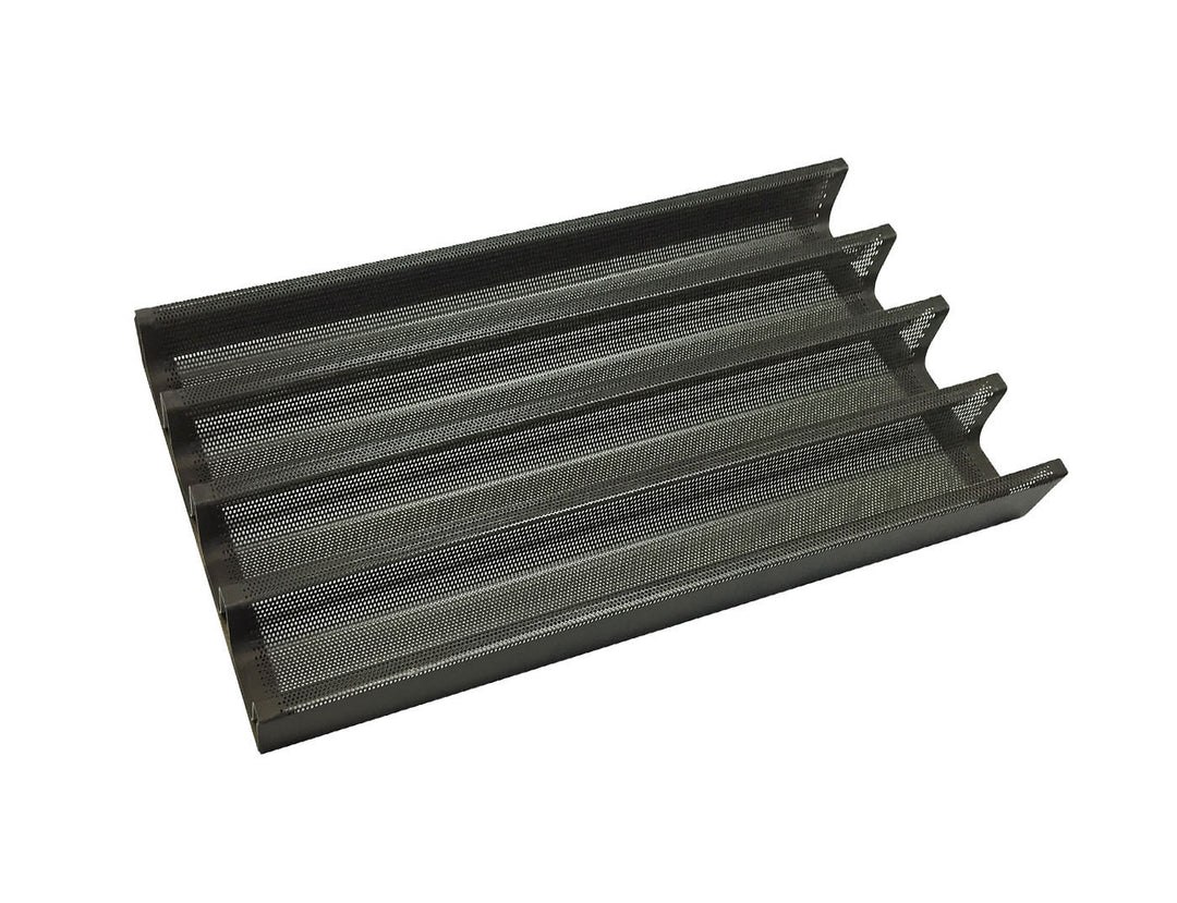 400×737mm 4-Channel Baguette Tray, Non-Perforated (16″) — Non-Stick Teflon Coated — Mackies Bakeware, Australia
