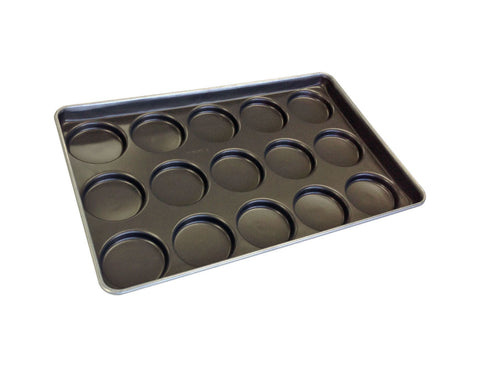 102mm Hamburger Roll Tray — Non-Stick Teflon Coated (Euro 600×400, EUAHP102-10) — Mackies Bakeware, Australia