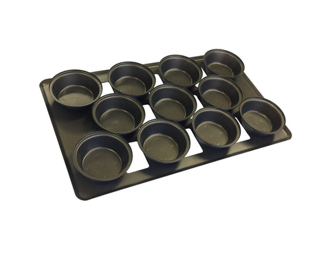 530 × 325 mm Round Self-Cutting Pie Tray — Non-Stick Teflon Coated (Gastronorm) — Mackies Bakeware, Australia