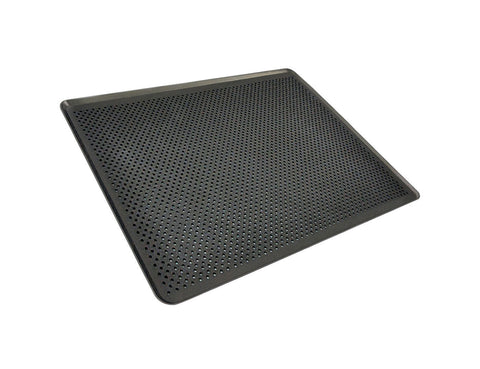 265 × 325mm 4-Sided Perforated Baking Tray — Non-Stick Teflon Coated (Gastronorm GN1/2) — Mackies Bakeware, Australia