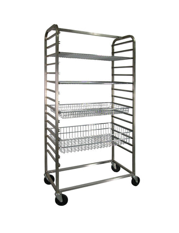 15 Shelf Display Trolley Rack Stainless Steel — Mackies Bakeware, Australia
