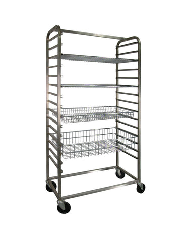 15 Shelf Display Trolley Rack Stainless Steel