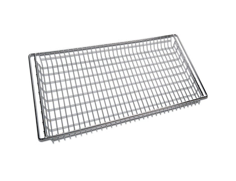 737 × 457mm Shallow Wire Basket — Stainless Steel (50mm, suits timber display) — Mackies Bakeware, Australia