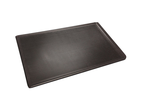 16" (406 mm) Swage Edge Flat Perforated Baking Tray — Non-Stick Teflon Coated — Mackies Bakeware, Australia