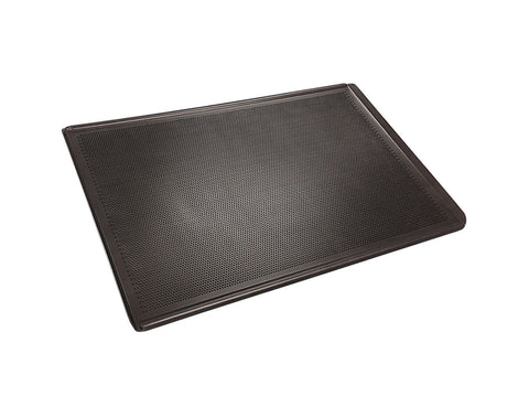 18" (457 mm) Swage Edge Flat Perforated Baking Tray — Non-Stick Teflon Coated — Mackies Bakeware, Australia