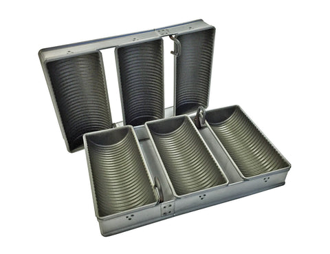 Tank Loaf Pan Set — Non-Stick Teflon Coated (3-Tin, Corrugated) — Mackies Bakeware, Australia