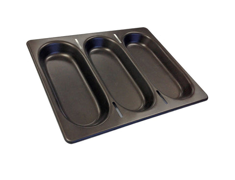 Vienna Loaf Pan Set — Non-Stick Teflon Coated (3-Tin, Oval Ends) — Mackies Bakeware, Australia